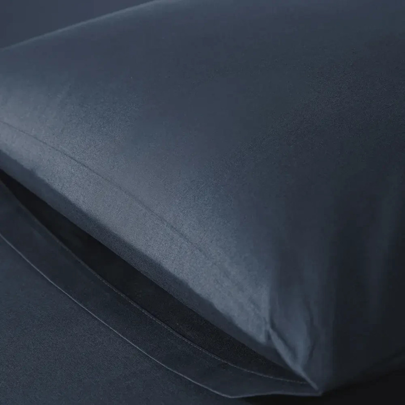 %100 Pamuk Percale Lastikli Çarşaf Lacivert - Pure Serisi - 