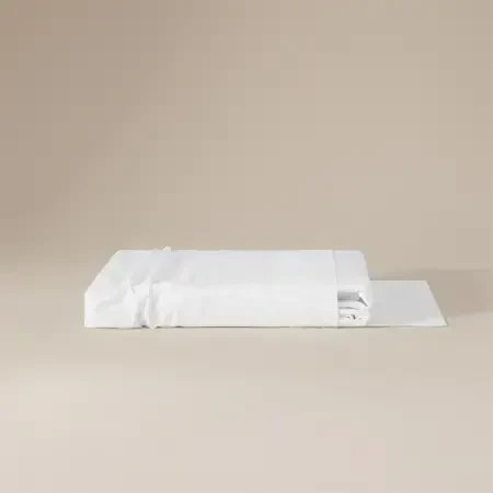 %100 Pamuk Percale Nevresim Seti 200x220 cm Beyaz - Juana Serisi - 8