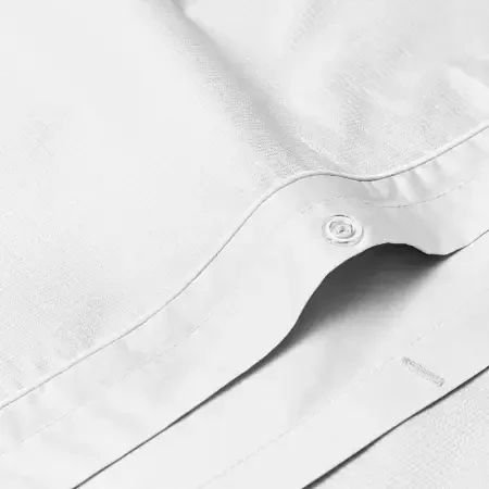 %100 Pamuk Percale Nevresim Seti 200x220 cm Beyaz - Pure Serisi - 5