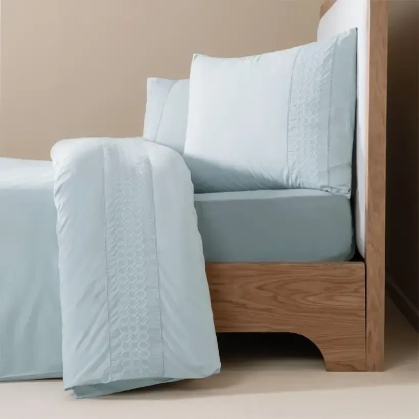 %100 Pamuk Percale Nevresim Seti 200x220 cm Mavi - Juana Serisi - PENELOPE