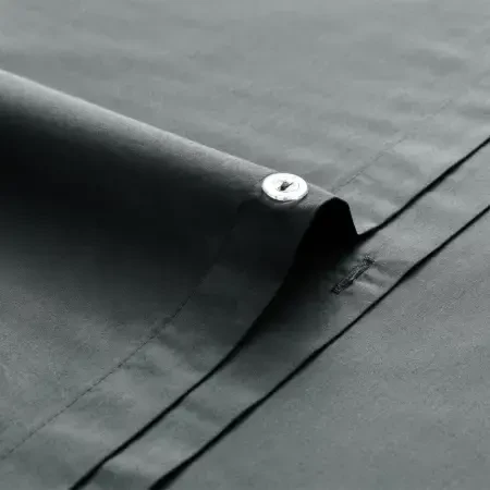 %100 Pamuk Percale Nevresim Seti 240x220 cm Antrasit - Juana Serisi - 4