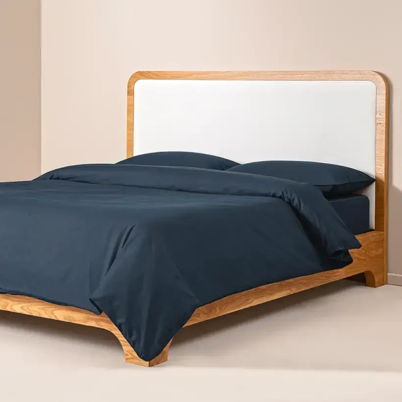 %100 Pamuk Percale Nevresim Seti 240x220 cm Lacivert - Pure Serisi - Penelope