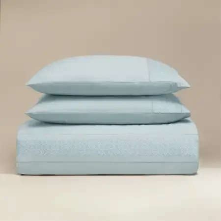 %100 Pamuk Percale Nevresim Seti 240x220 cm Mavi - Juana Serisi - 6