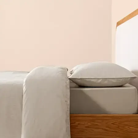 %100 Pamuk Percale Nevresim Seti 240x220 cm Taş Rengi - Pure Serisi - 7
