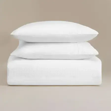 %100 Pamuk Percale Nevresim Seti 260x240 cm Beyaz - Juana Serisi - 6