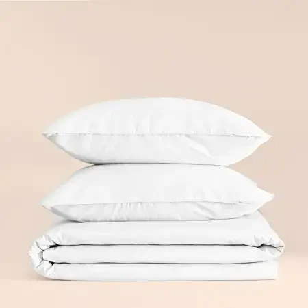%100 Pamuk Percale Nevresim Seti 260x240 cm Beyaz - Pure Serisi - Penelope