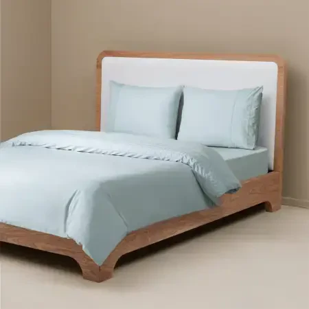 %100 Pamuk Percale Nevresim Seti 260x240 cm Mavi - Juana Serisi - 9