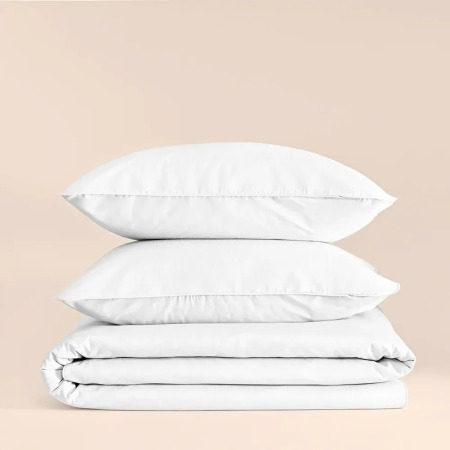 %100 Pamuk Percale Nevresim Seti Beyaz - Pure Serisi - 2