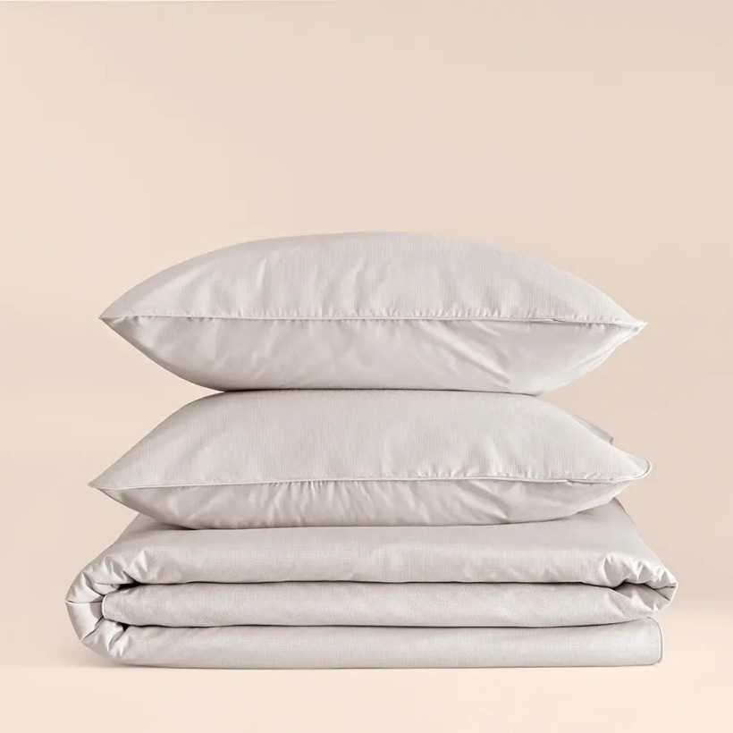 %100 Pamuk Percale Nevresim Seti Gri - Pure Serisi - 