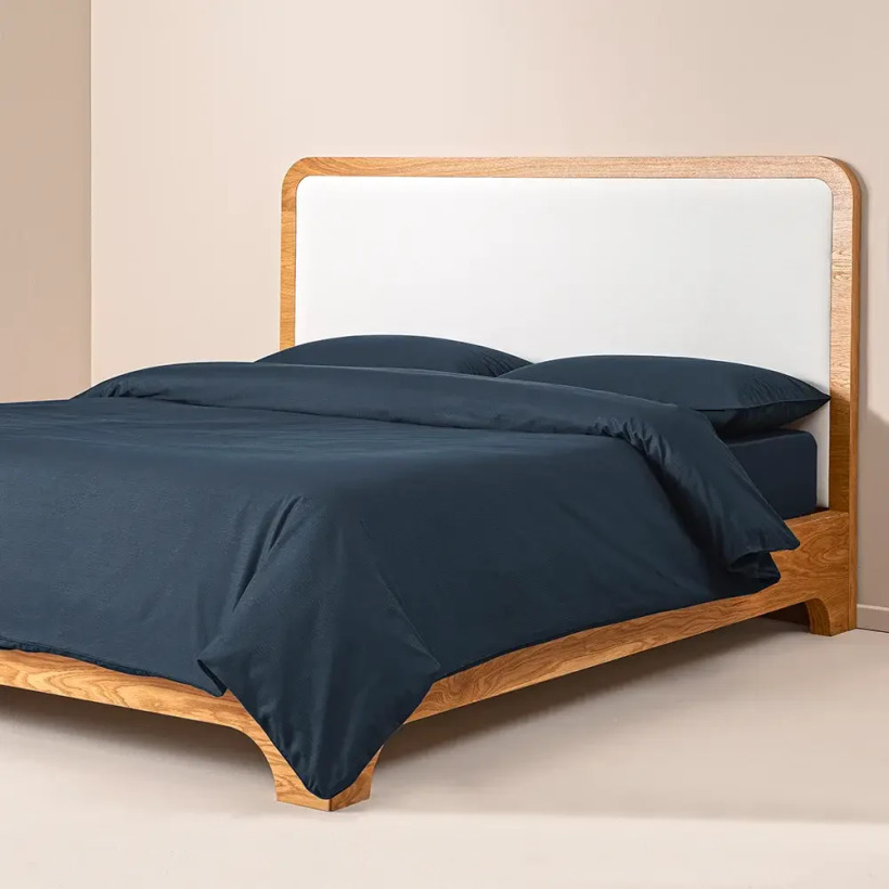 %100 Pamuk Percale Nevresim Seti Lacivert - Pure Serisi - 