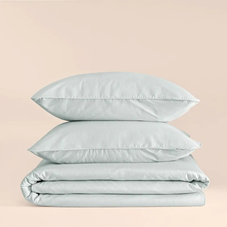 %100 Pamuk Percale Nevresim Seti Mavi - Pure Serisi - 2