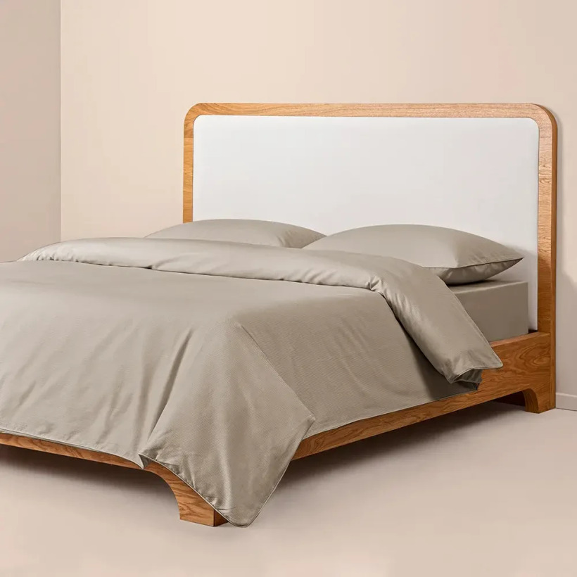 %100 Pamuk Percale Nevresim Seti Taş Rengi - Pure Serisi - 