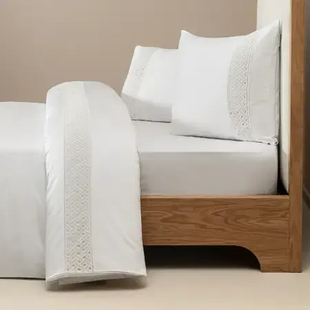 %100 Pamuk Saten Kumaş Nevresim Seti 200x220 cm - Delfina Serisi - 1