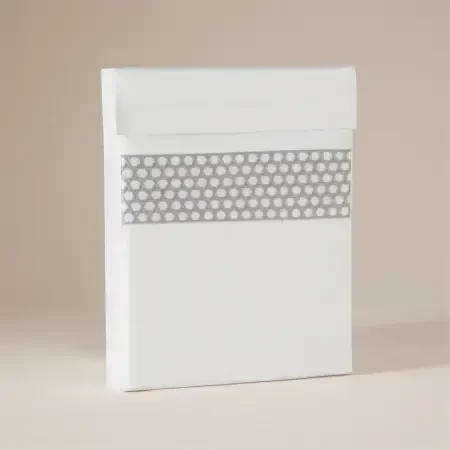 %100 Pamuk Saten Kumaş Nevresim Seti 240x220 cm Beyaz Mavi - Regina Serisi - 6