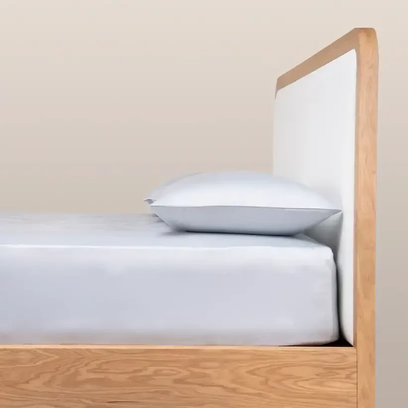 %100 Pamuk Saten Lastikli Çarşaf Seti 180x200 cm Mavi - Lia Serisi - Penelope