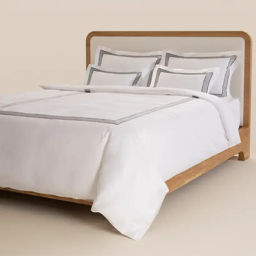 %100 Pamuk Saten Nevresim Seti 200x220 cm Antrasit - Bella Serisi - Penelope