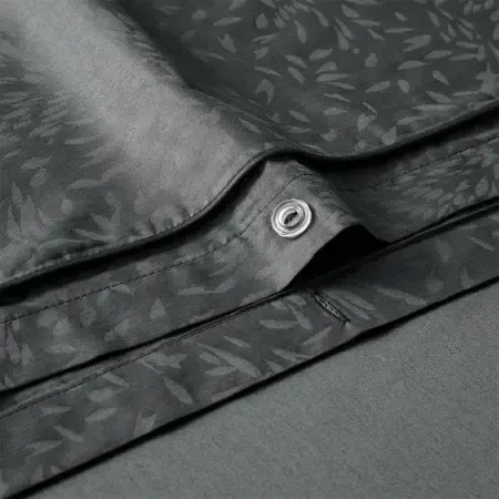 %100 Pamuk Saten Nevresim Seti 200x220 cm Antrasit - Plume Serisi - 4