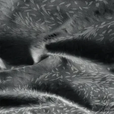 %100 Pamuk Saten Nevresim Seti 200x220 cm Antrasit - Plume Serisi - 5