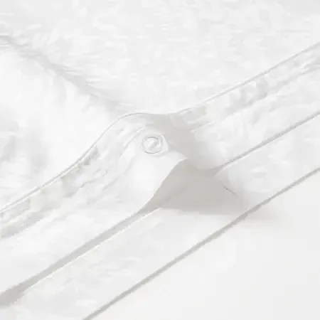 %100 Pamuk Saten Nevresim Seti 200x220 cm Beyaz - Plume Serisi - 4