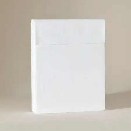 %100 Pamuk Saten Nevresim Seti 200x220 cm Beyaz - Plume Serisi - 7