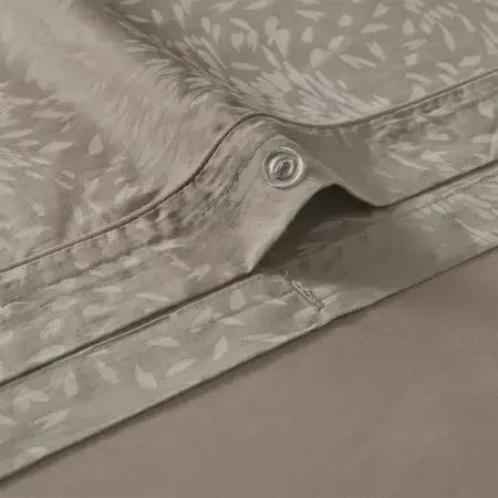 %100 Pamuk Saten Nevresim Seti 200x220 cm Taş - Plume Serisi - 4