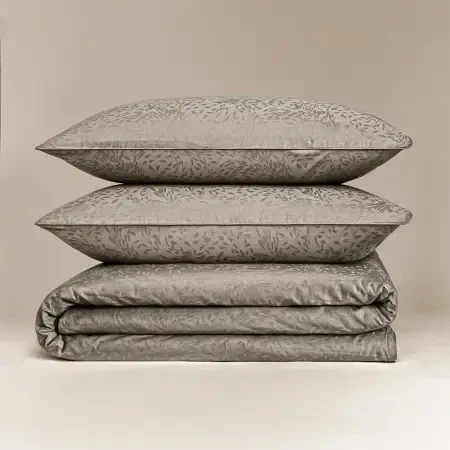 %100 Pamuk Saten Nevresim Seti 200x220 cm Taş - Plume Serisi - 6