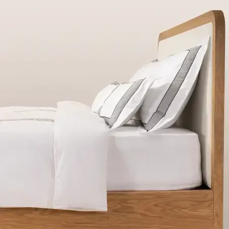 %100 Pamuk Saten Nevresim Seti 240x220 cm Antrasit - Bella Serisi - Penelope