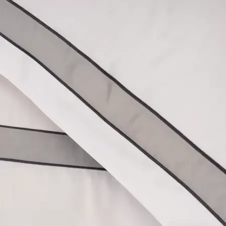 %100 Pamuk Saten Nevresim Seti 240x220 cm Antrasit - Bella Serisi - 4