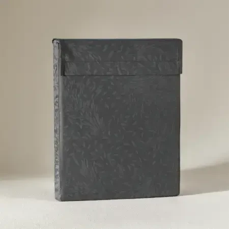 %100 Pamuk Saten Nevresim Seti 240x220 cm Antrasit - Plume Serisi - 7