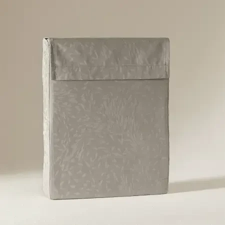 %100 Pamuk Saten Nevresim Seti 240x220 cm Taş - Plume Serisi - 7