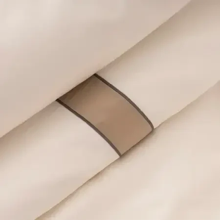 %100 Pamuk Saten Nevresim Seti 260x240 cm Taş - Bella Serisi - 5