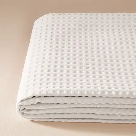 %100 Pamuk Tek Kişilik Pike 160x220 cm Beyaz - Lia Serisi - 4