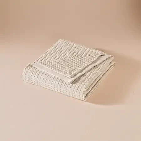%100 Pamuk Tek Kişilik Pike 160x220 cm Taş - Lia Serisi - 5
