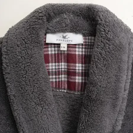 Peluş Sabahlık L-XL Antrasit - 2