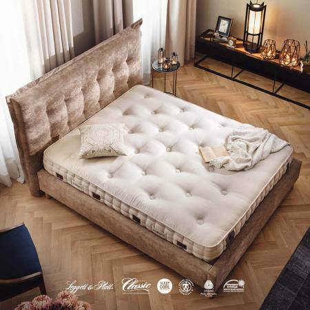 Saf İngiliz Yünü ve Organik Pamuk Isı Dengeleyici El Yapımı Tek Kişilik Yatak 100x200 cm - Burlington - 16