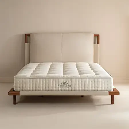 Saf İngiliz Yünü ve Organik Pamuk Isı Dengeleyici El Yapımı Tek Kişilik Yatak 100x200 cm - Burlington - 7