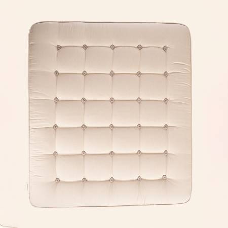 Saf İngiliz Yünü ve Organik Pamuk Isı Dengeleyici El Yapımı Tek Kişilik Yatak 120x200 cm - Burlington - 11