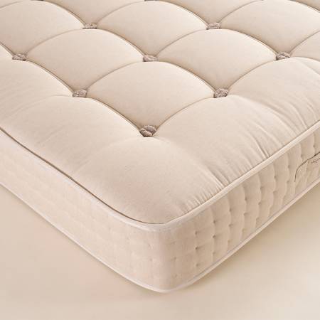 Saf İngiliz Yünü ve Organik Pamuk Isı Dengeleyici El Yapımı Çift Kişilik Yatak 160x200 cm - Burlington - 9