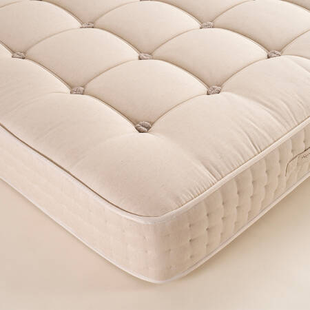 Saf İngiliz Yünü ve Organik Pamuk Isı Dengeleyici El Yapımı King Size Yatak 200x200 cm - Burlington - 7