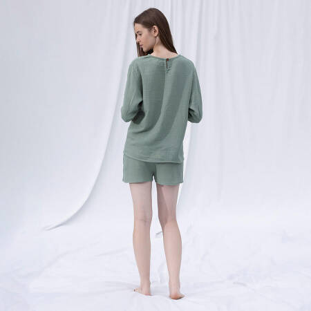 %100 Müslin Pamuk Şort Çağla L-XL - Serli Keçoğlu Koleksiyonu - 7