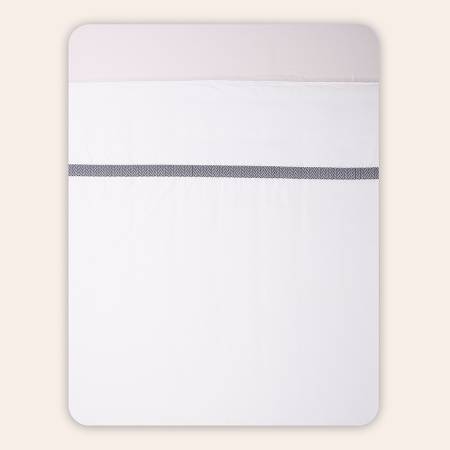 %100 Pamuk Saten Nevresim Seti 240x220 cm Lacivert - Elegance Serisi - 5