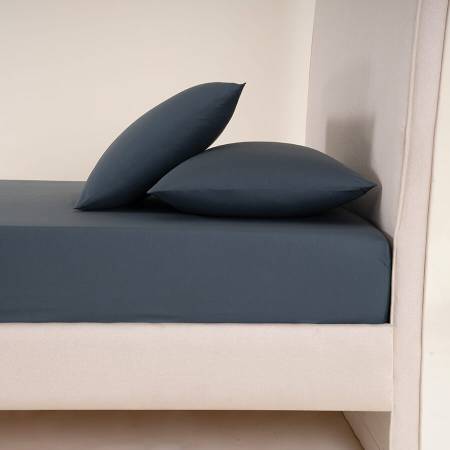 Laura Percale Easy Care Lastikli Çarşaf Seti Petrol 100X200+35 - 1