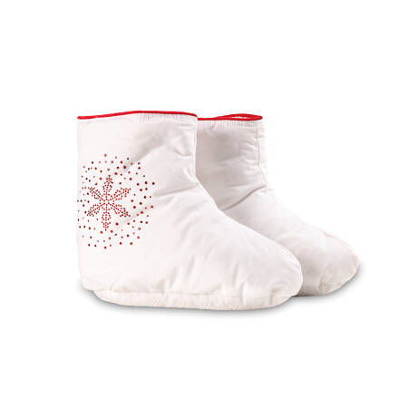 %100 Kaz Tüyü Dolgu Ev ve Uyku Botu Kırmızı S - Patico Serisi - Penelope