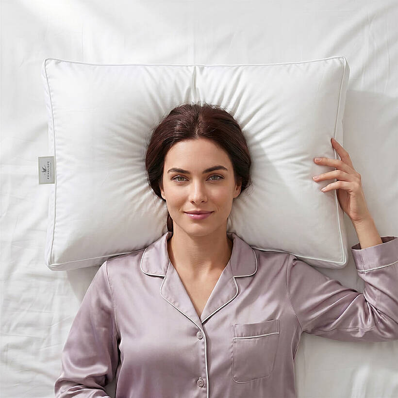 Mikrojel Dolgulu White Extra Firm Yastık 45x65 cm - Penelope Signature - 