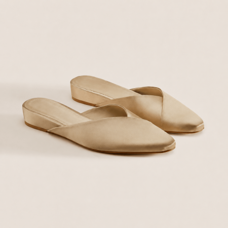 Pure Silk Terlik - Bej - 1