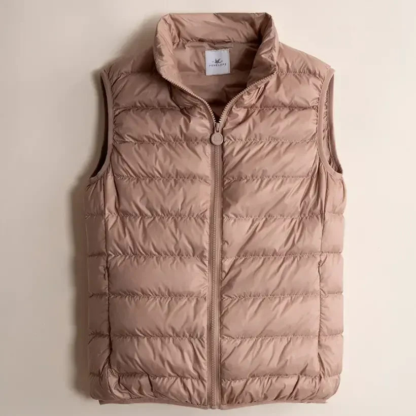 %100 Kaz Tüyü Yelek Bej M - Rita Koleksiyonu - Penelope