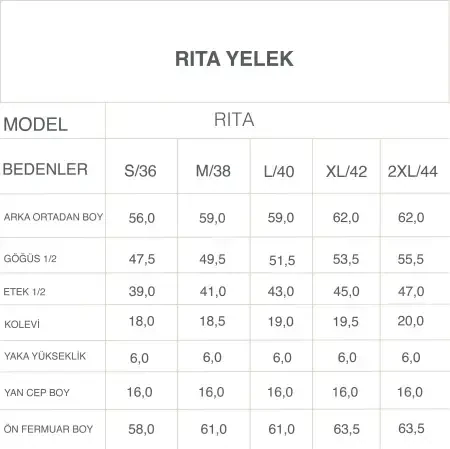%100 Kaz Tüyü Yelek Bej M - Rita Koleksiyonu - 10