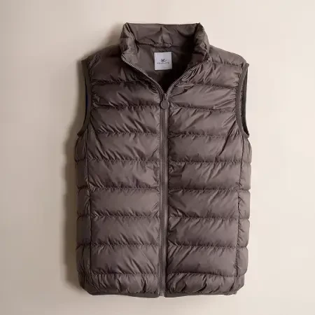 %100 Kaz Tüyü Yelek Vizon XXL - Rita Koleksiyonu - 1