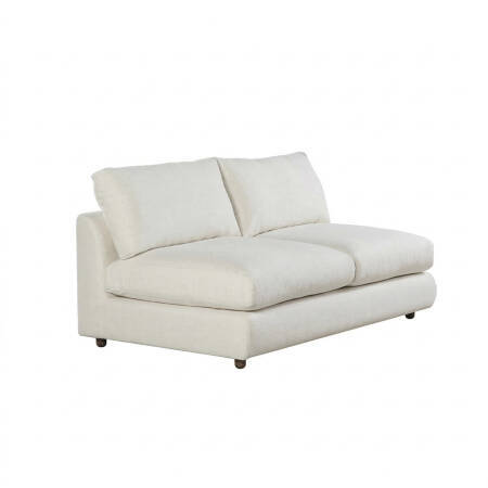 Sofa Plume 2’li Kolsuz Modül 160 x 97 cm | Plainfry Kumaş - Beyaz Keten 