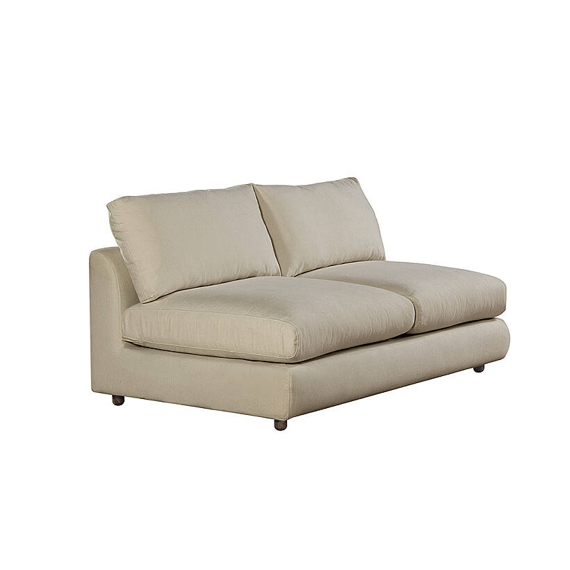 Sofa Plume 2’li Kolsuz Modül 160 x 97 cm | Space Kumaş - Krem - 